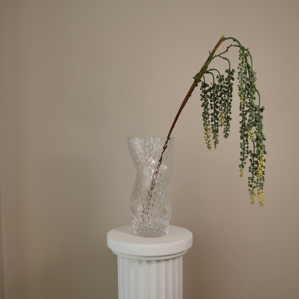 Konstgjord mörkgrön amaranthus-kvist, närbild 4
